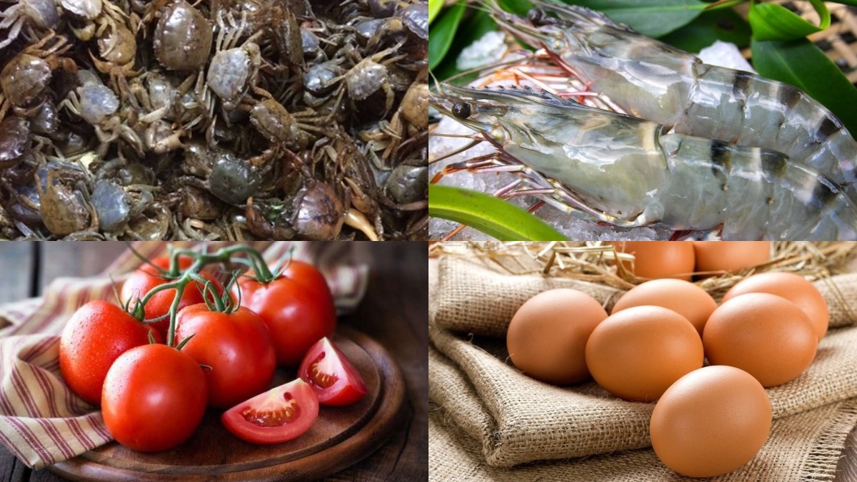 Nguyên liệu món ăn canh cua chua