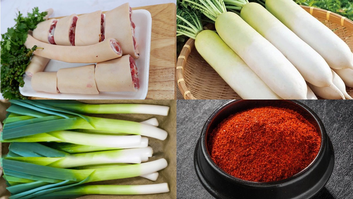 Nguyên liệu món ăn canh đuôi bò hàn quốc