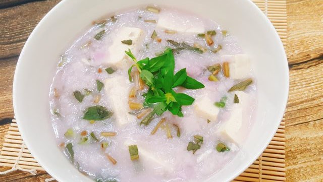 Canh khoai mỡ chay đậu hũ