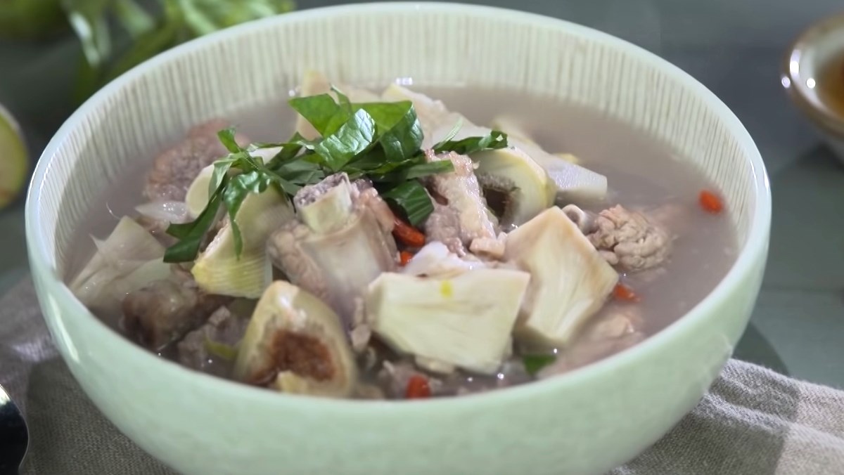 Canh mít non nấu sườn