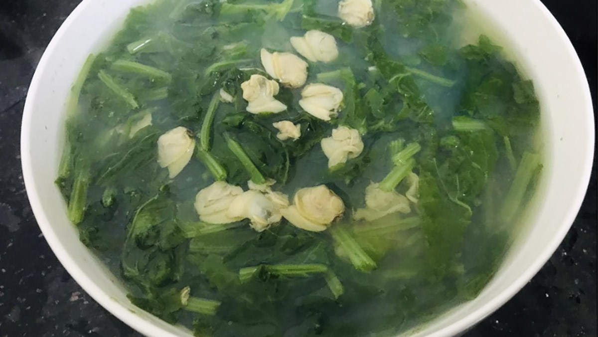 Canh ngao cải ngọt (công thức được chia sẻ từ người dùng)