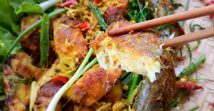 Cá trắm nướng riềng mẻ