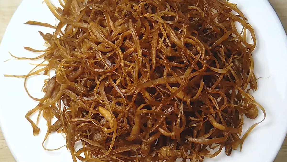 Chà bông chay từ nấm bào ngư