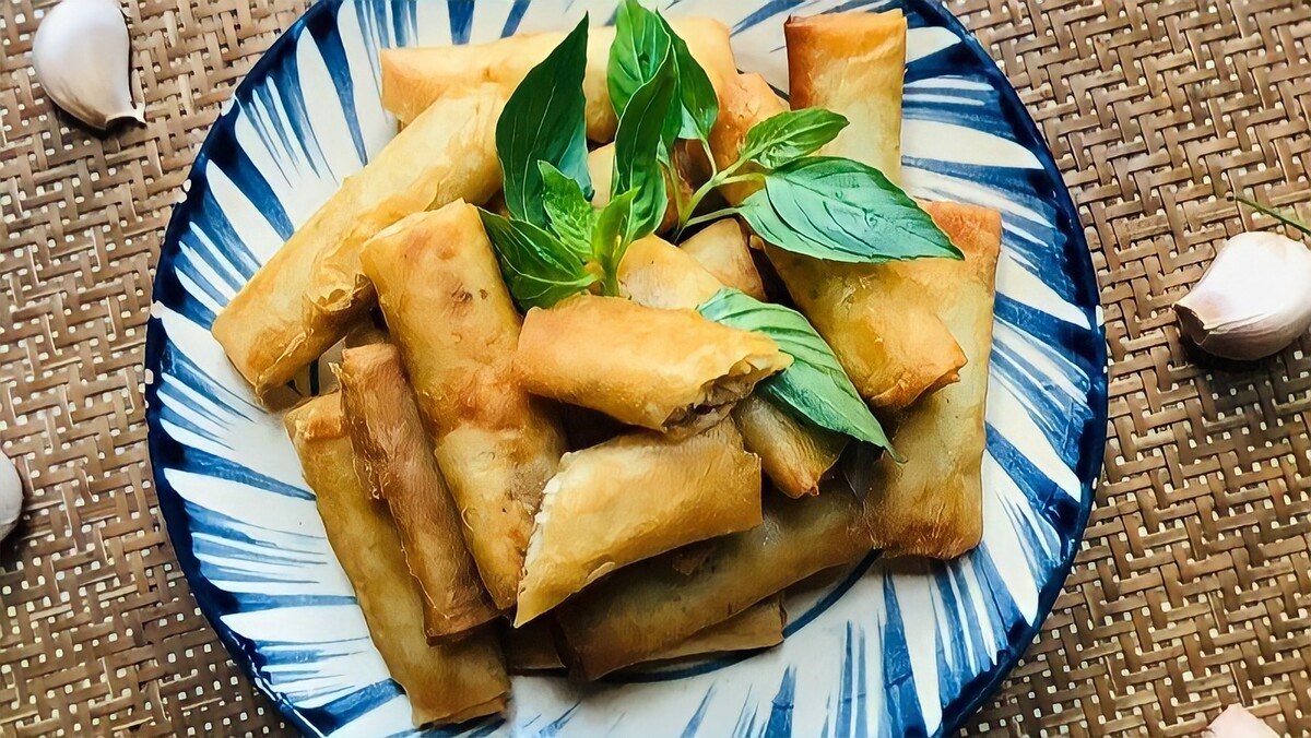 Chả giò thịt gà với khoai tây