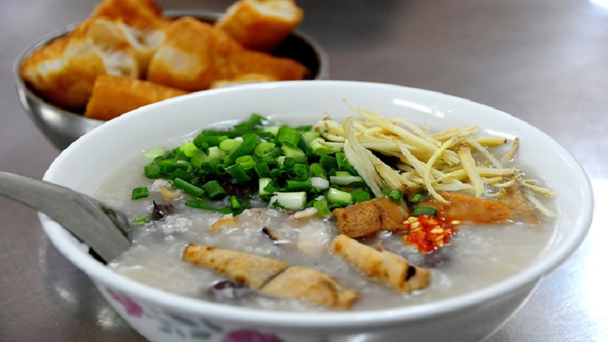 Cháo mực khô