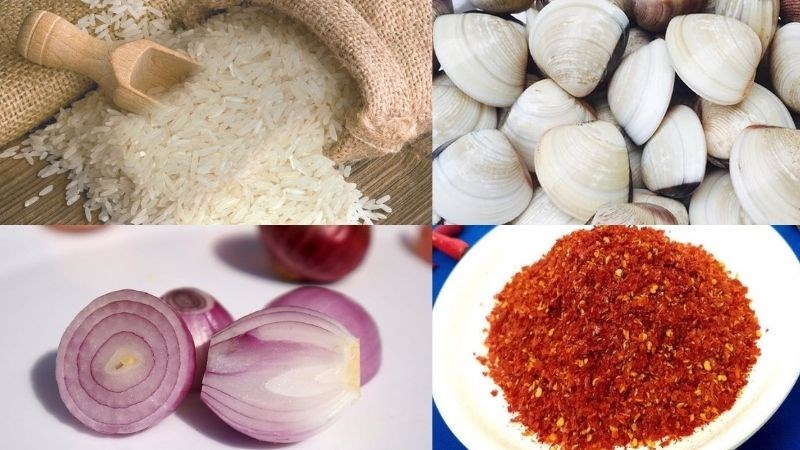 Nguyên liệu món ăn cháo ngao