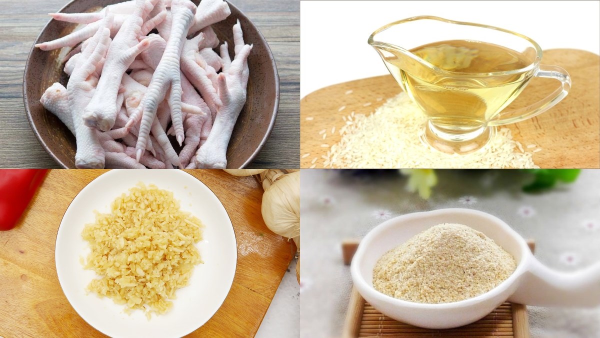 Nguyên liệu món ăn chân gà xào cay và xào sả ớt