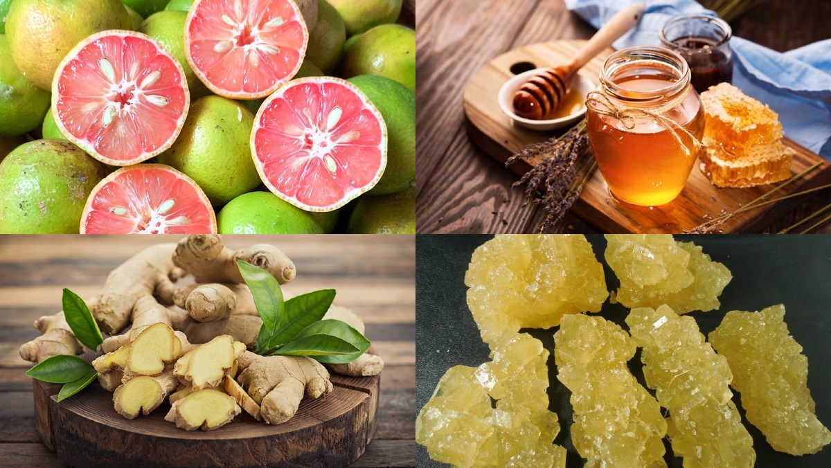 Nguyên liệu món ăn chanh đào mật ong