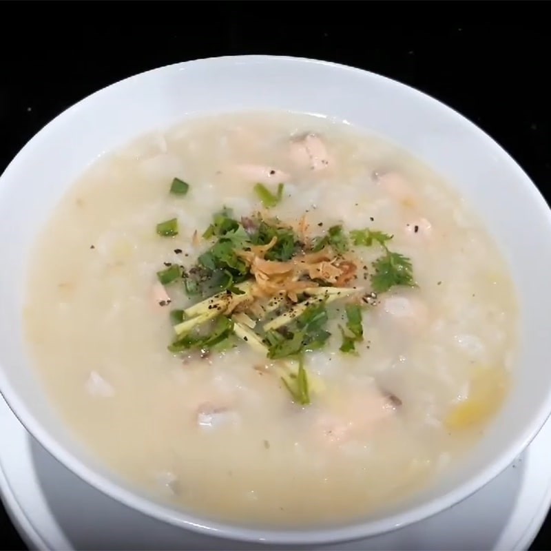 Bước 6 Thành phẩm Cháo cá hồi đậu xanh