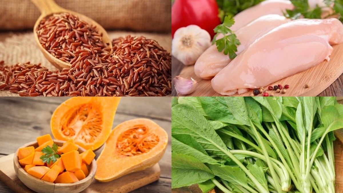 Nguyên liệu món ăn cháo gạo lứt