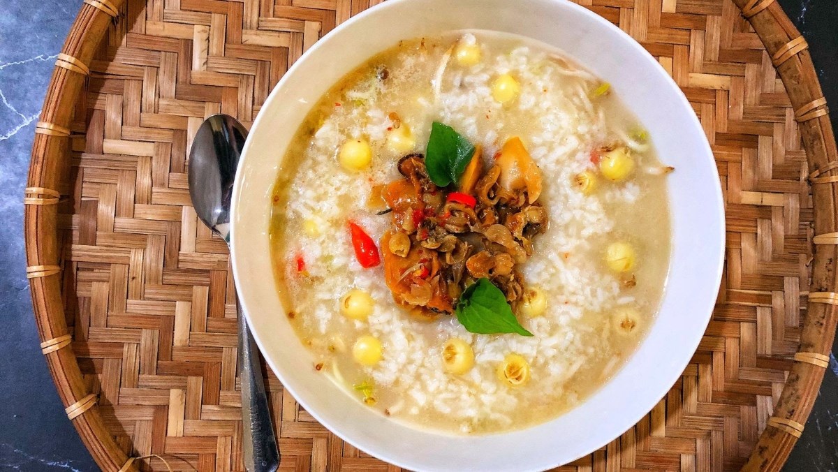 Cháo sò lông hạt sen