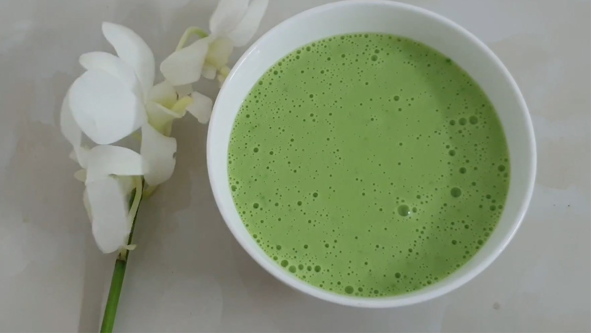 Cháo tôm rau cải ngọt phô mai