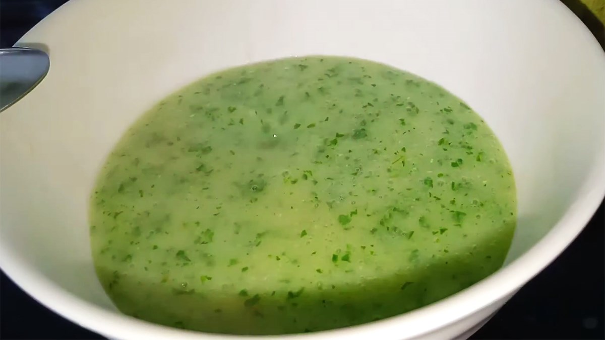 Cháo tôm rau cải ngọt