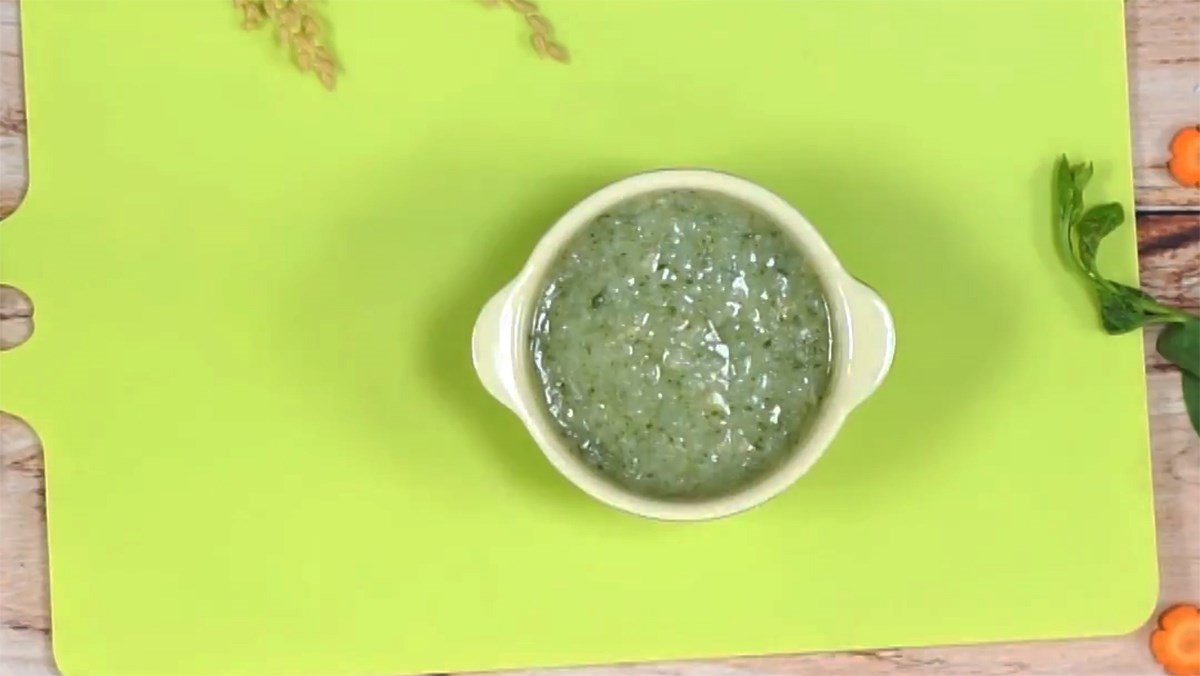 Cháo tôm rau mồng tơi