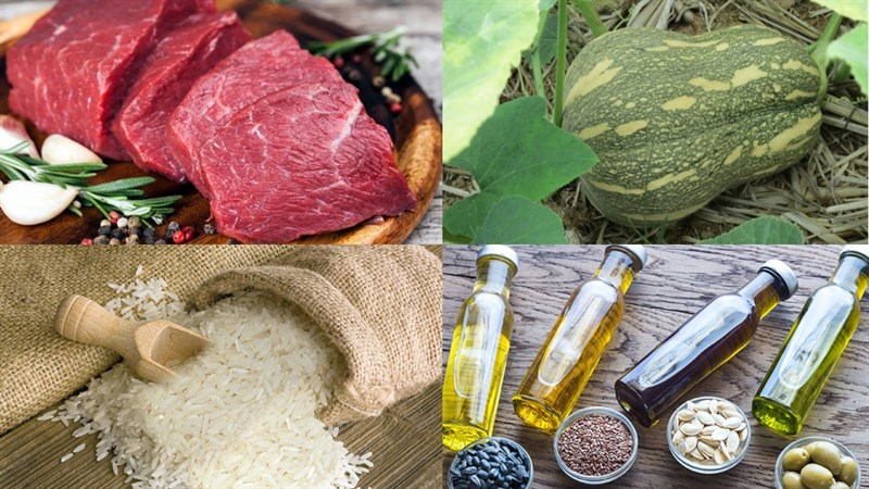 Nguyên liệu món ăn cháo thịt bò bí đỏ