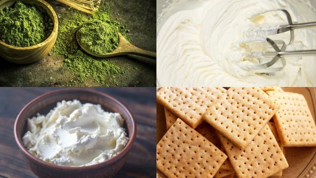 Nguyên liệu món ăn cheesecake trà xanh (matcha)