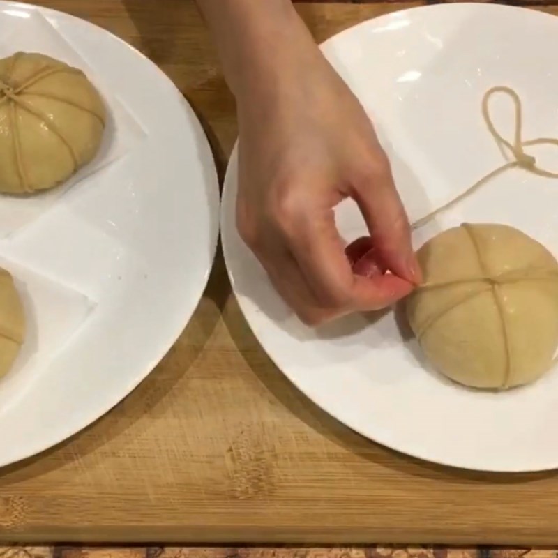 Bước 6 Chia bột và tạo hình bánh Bánh bao nhân đậu đỏ chay