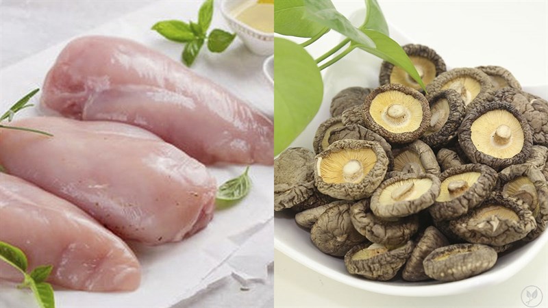 Nguyên liệu món ăn 3 cách làm ức gà xào nấm