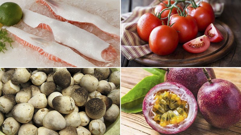 Nguyên liệu món ăn lẩu cá hồi chanh dây