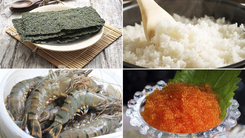 Nguyên liệu món ăn maki sushi