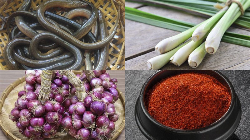 Nguyên liệu món ăn 2 cách làm lươn xào sả ớt