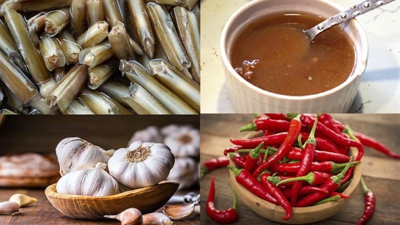 Nguyên liệu món ăn ốc móng tay xào me chua ngọt
