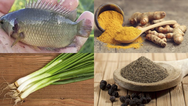 Nguyên liệu món ăn cá rô kho nghệ