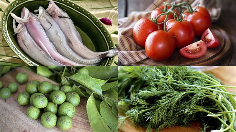 Nguyên liệu món ăn canh chua cá khoai