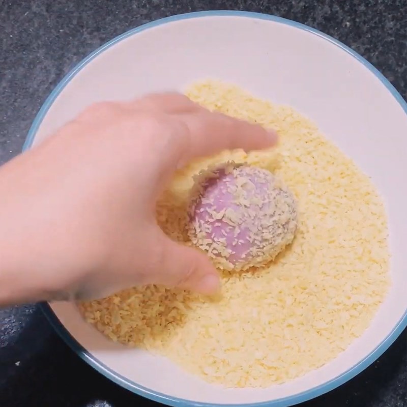 Bước 5 Chiên bánh Bánh rán khoai môn phô mai