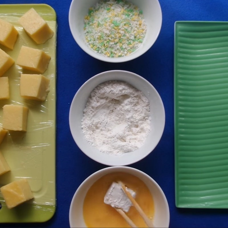 Bước 4 Chiên bánh bắp Bánh bắp chiên xù
