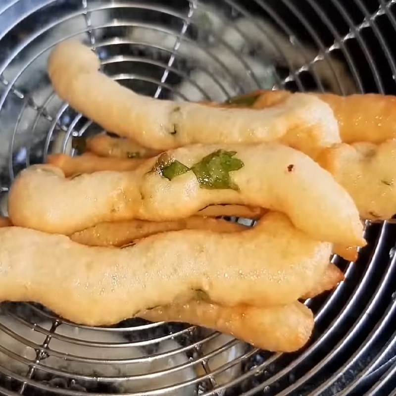 Bước 3 Chiên chả Chả cá chay từ hạt sen