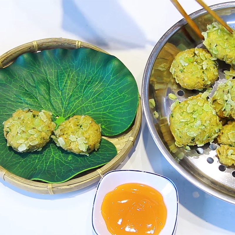 Bước 4 Chiên chả cốm Chả cốm chay
