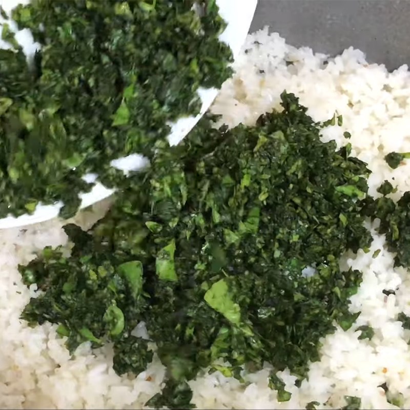 Bước 2 Chiên cơm Cơm chiên muối é