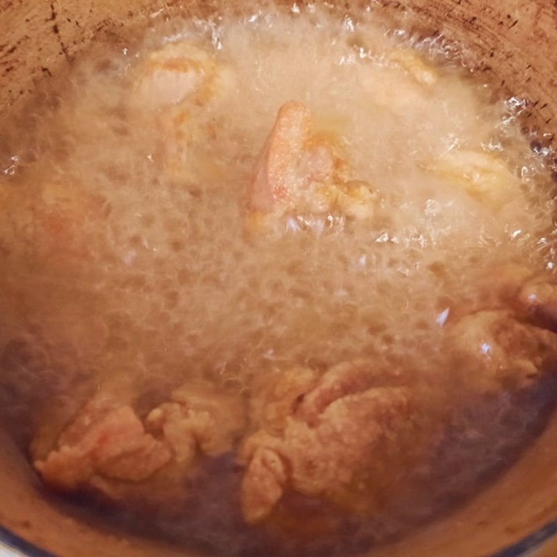 Bước 3 Chiên thịt gà Gà chiên sốt bơ mật ong