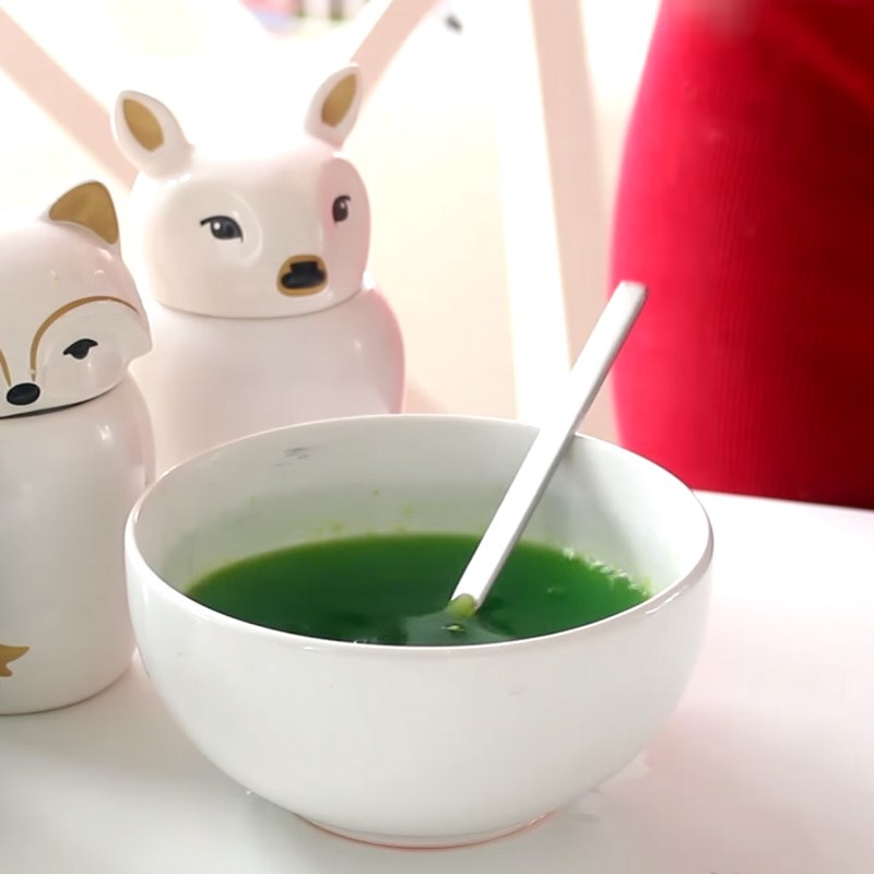 Bước 1 Chuẩn bị phần bột màu Kẹo dẻo giáng sinh bằng bột Jello
