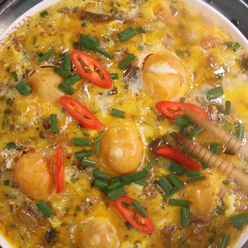 Bước 3 Chưng mắm Mắm chưng trứng muối