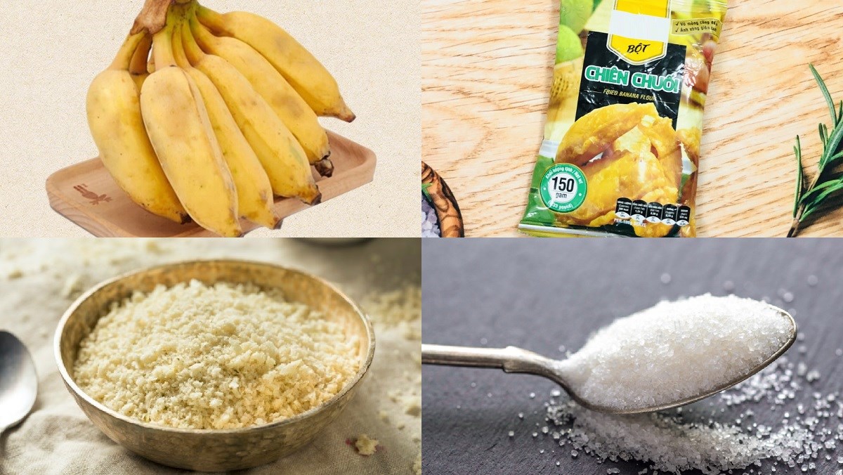 Nguyên liệu món ăn chuối chiên xù