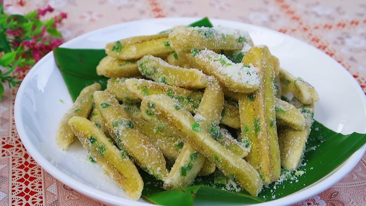 Chuối xanh ngào đường kiểu Thái