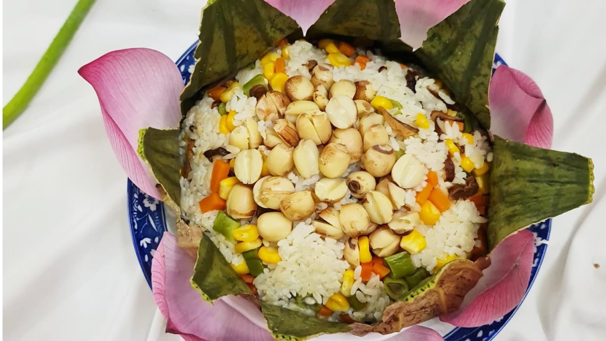 Cơm chay lá sen (Công thức được chia sẻ từ người dùng)