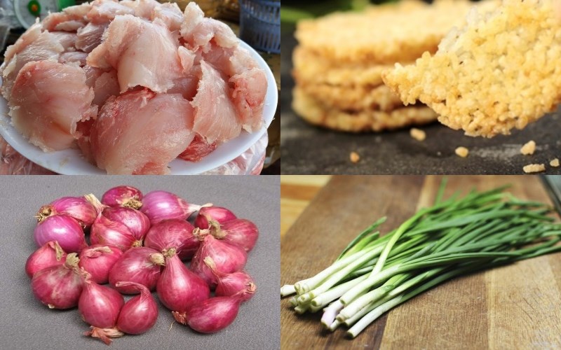Nguyên liệu món ăn cơm cháy chả cá