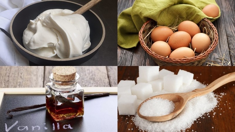 Nguyên liệu món ăn cream brulee