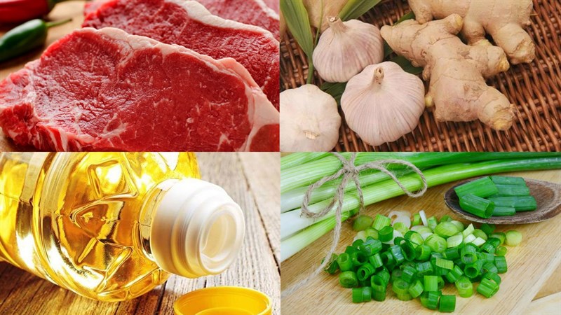 Nguyên liệu món ăn thịt bò kho