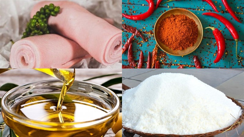 Nguyên liệu món ăn 4 cách làm da heo nướng
