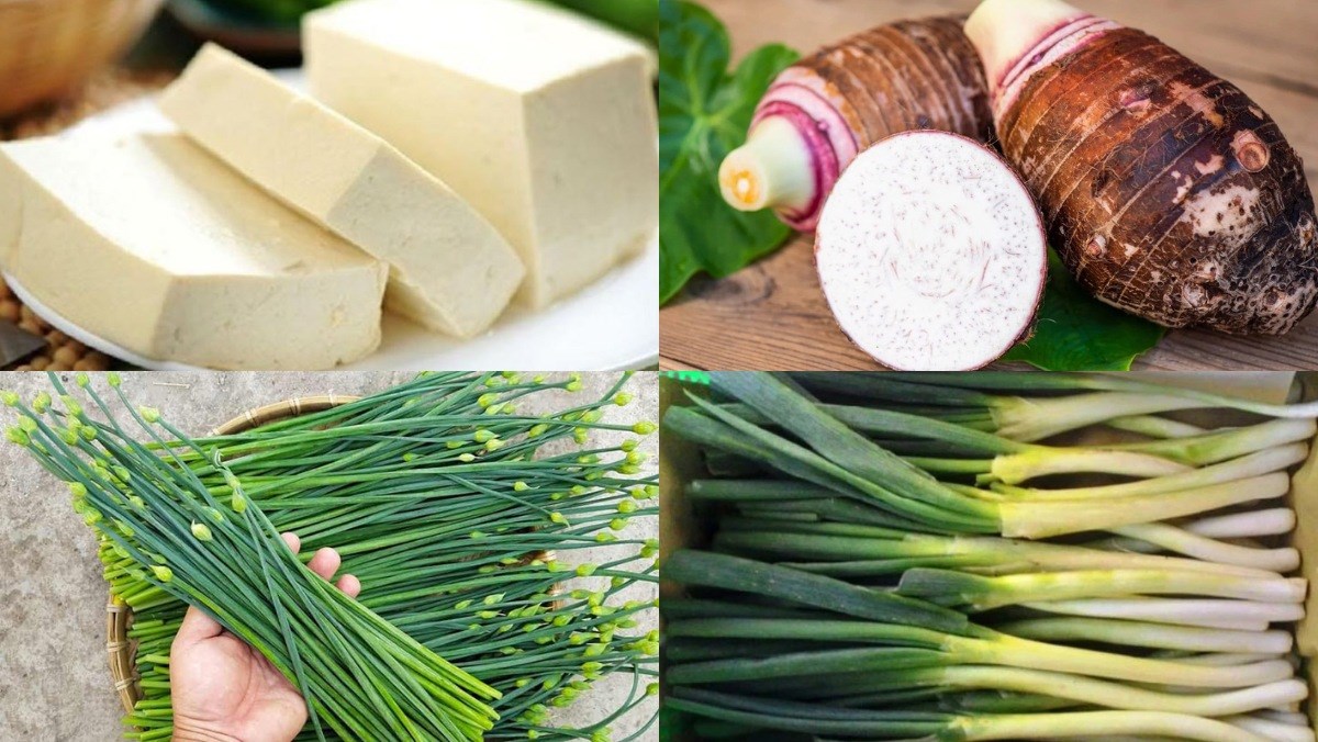 Nguyên liệu món ăn cách làm đậu hũ cuộn khoai môn rim