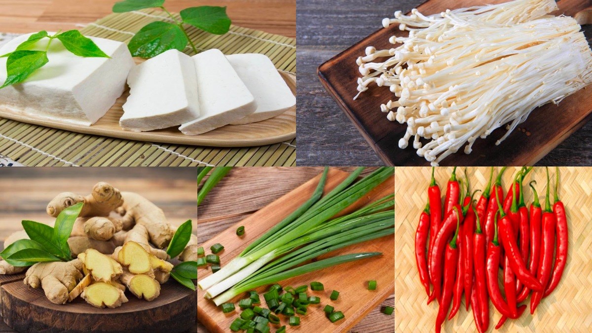 Nguyên liệu món ăn 2 cách làm đậu hủ hấp