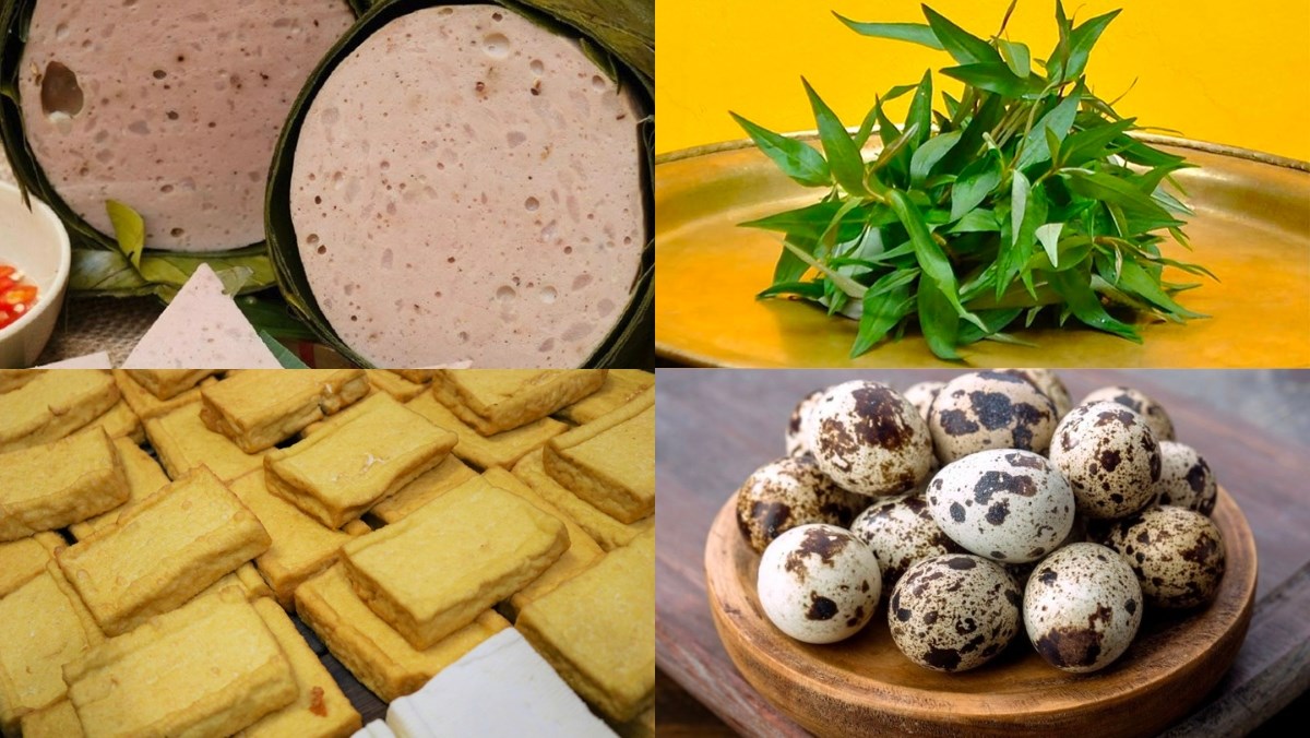 Nguyên liệu món ăn đậu hũ hấp rau răm