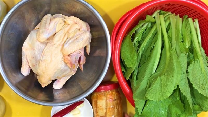 Nguyên liệu món ăn gà hấp chao