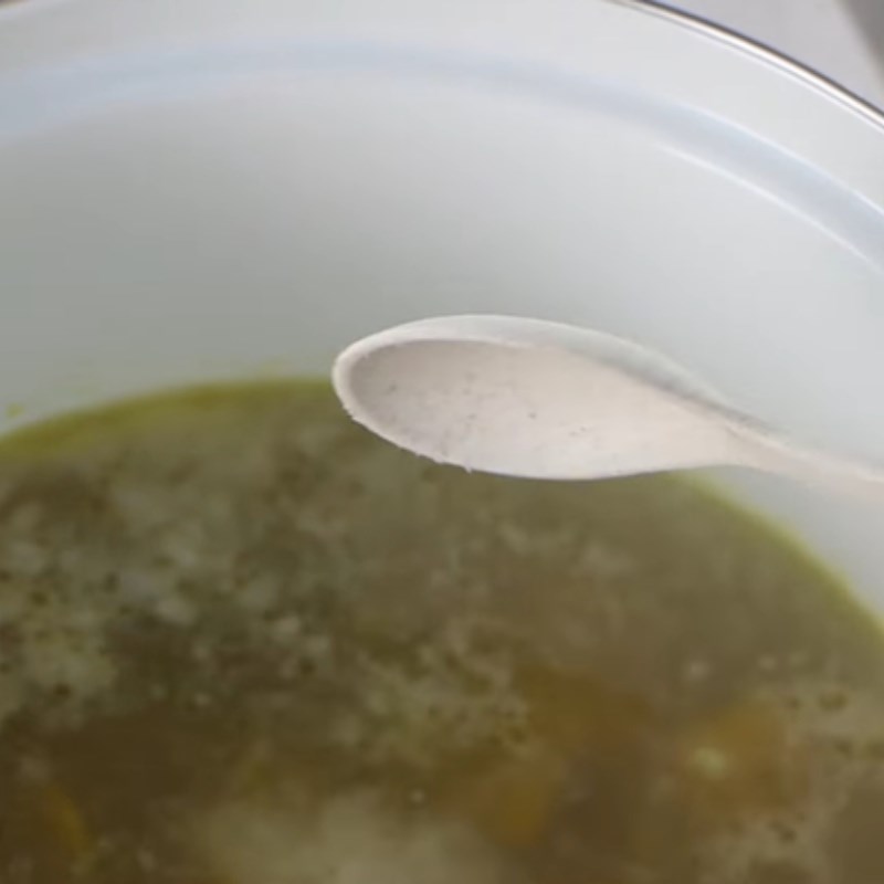 Bước 3 Nấu canh bí Canh bí đỏ thịt bằm