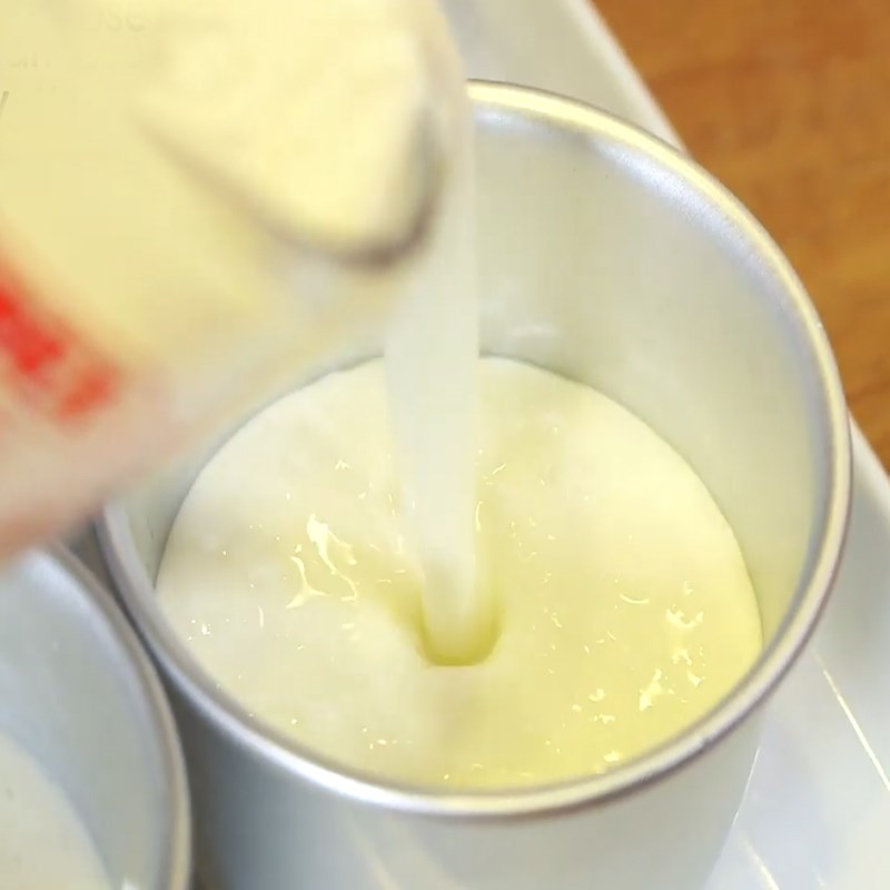 Bước 5 Đổ khuôn và làm lạnh bánh lần 2 Panna cotta mận dừa
