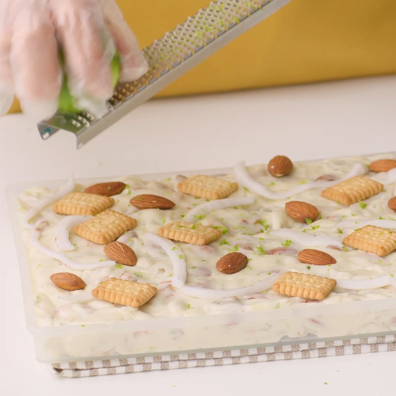 Bước 6 Đổ khuôn và gói kẹo Kẹo Nougat chanh sữa dừa